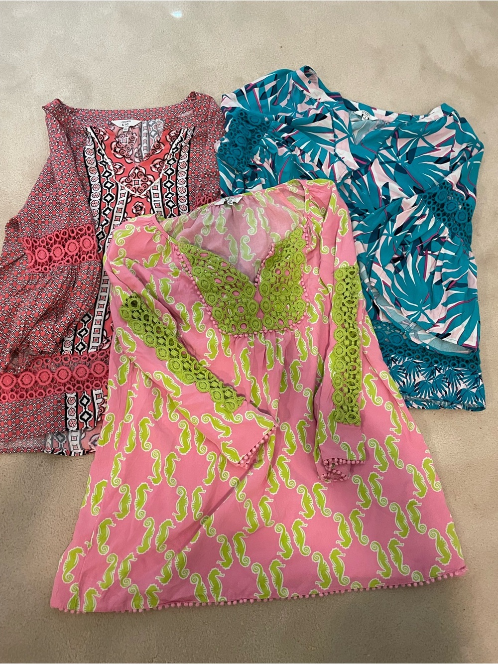 3 Crown & Ivy 3/4 length shirts